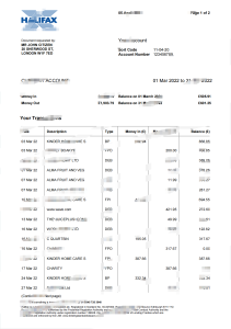 英国哈利法克斯银行对账单 Word 和 PDF 模板（2 页）版本 2United Kingdom Halifax Bank Statement Word And PDF Template (2 Pages) Version 2-帮司令