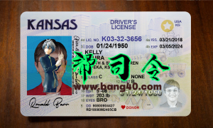 堪萨斯州驾驶执照模板（psd格式，全新1200DPI）Kansas Driver License Template in psd format (New 1200DPI)-帮司令