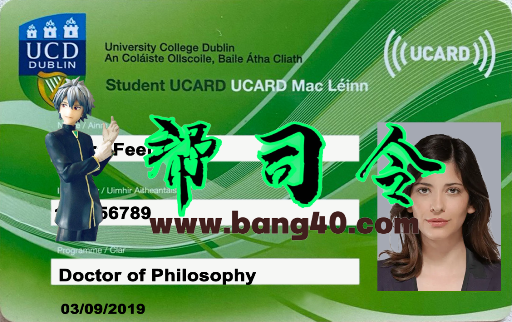 都柏林大学学院学生证PSD模板