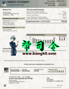 美国水电费账单PSD模板与视频教程US Water and Electricity Bill PSD Template and Video Tutorial-帮司令