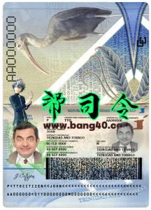 特立尼达和多巴哥护照PSD模板Trinidad and Tobago Passport PSD Template-帮司令