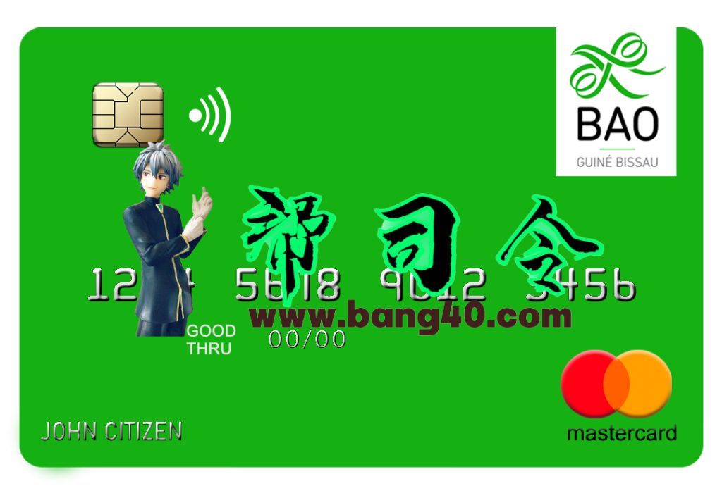 几内亚比绍 Banco Da Africa Ocidental 万事达信用卡 PSD 模板