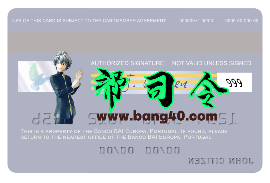 图片[2]-葡萄牙银行 BAI 欧洲签证借记卡 PSD 模板