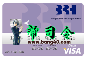 海地 BRH 银行 Visa 卡 PSD 模板Haiti BRH Bank Visa Card PSD Template-帮司令
