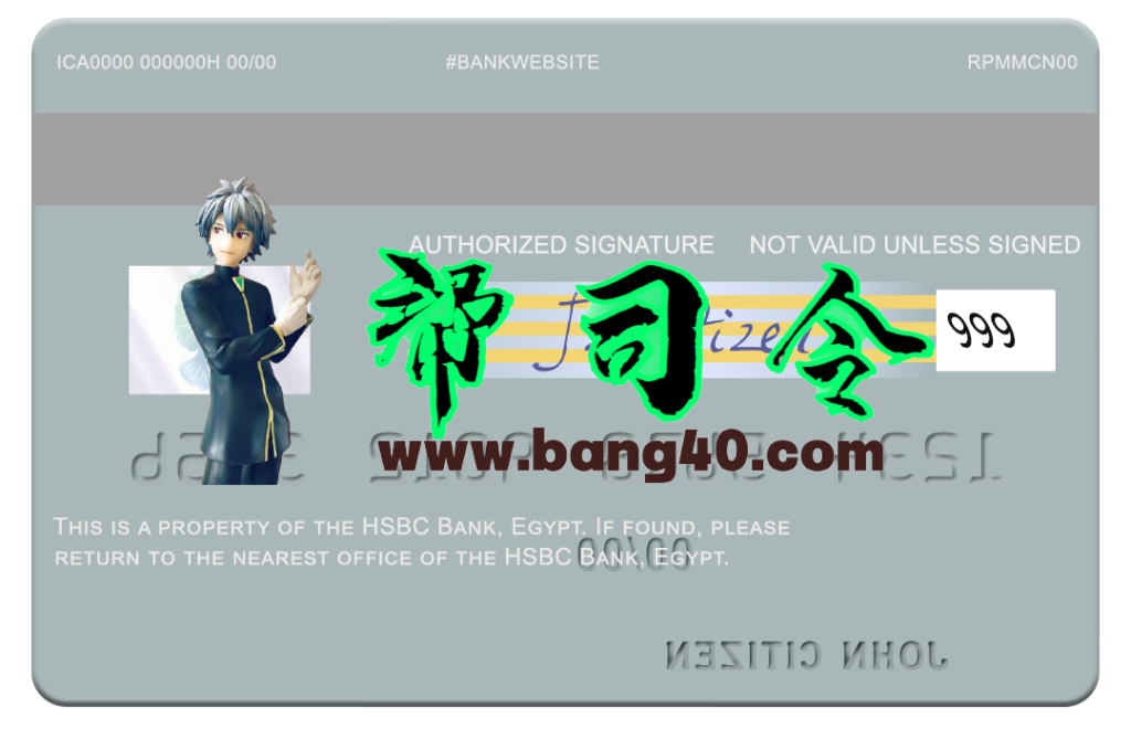 图片[2]-埃及汇丰银行 Visa 借记卡 PSD 模板