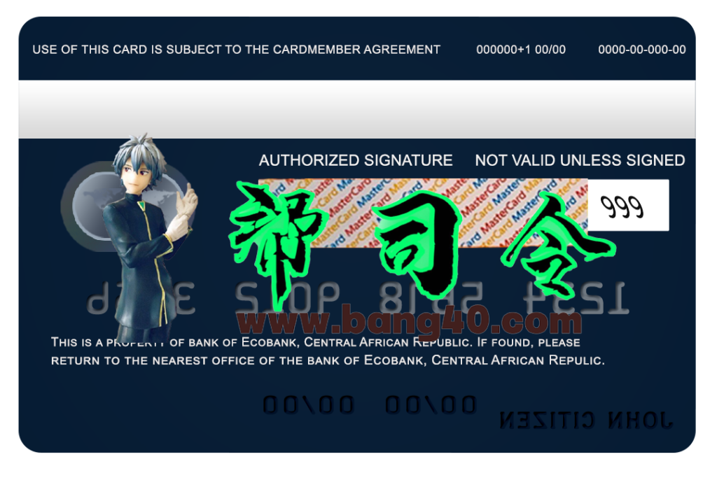 图片[2]-中非共和国 Ecobank 万事达卡 PSD 模板