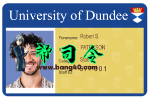 邓迪大学学生证PSD模板University Of Dundee Student ID Card PSD Template-帮司令