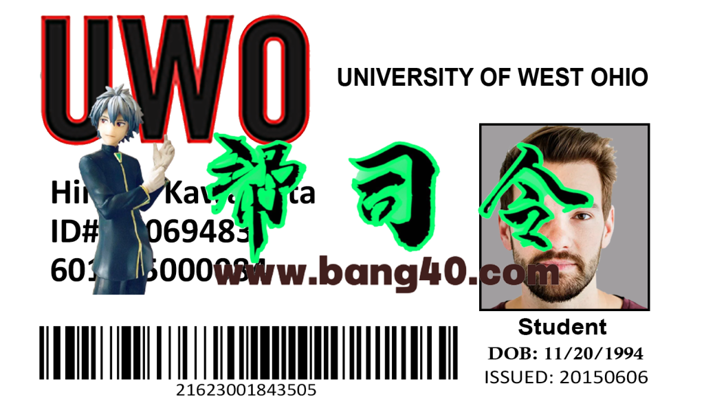 UWO学生证PSD模板