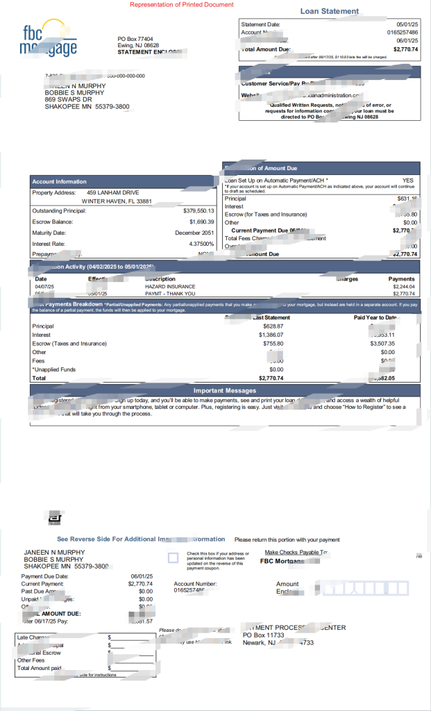 美国联邦银行抵押贷款声明模板（Word 和 PDF 格式）