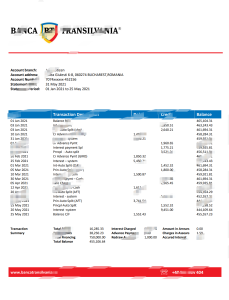 罗马尼亚 Banca Transilvania 银行对账单 Word 和 PDF 模板Romania Banca Transilvania Bank Statement Word And PDF Template-帮司令