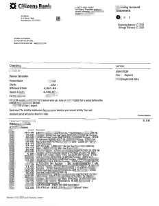 美国公民银行对账单模板(4页)USA Citizens Bank Statement Template (4 pages)-帮司令