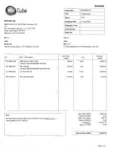 美国 XinCube 发票模板（Word 和 PDF 格式）United States XinCube Invoice Template in word and pdf format-帮司令