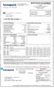 美国 Home Point Financial 抵押贷款声明模板（Word 和 PDF 格式）United States Home Point Financial Mortgage Statement Template in word and pdf format-帮司令