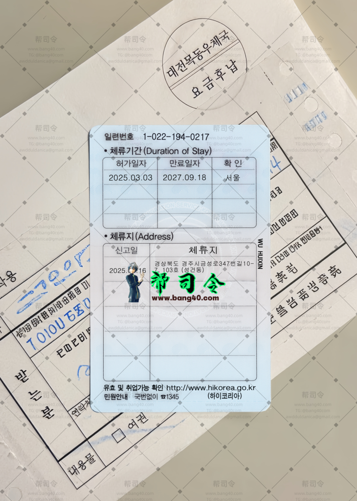 图片[4]-韩国登陆证/居留证/居住证/身份证PS/PSD模板2023年以后最新版本Korea Residence Permit