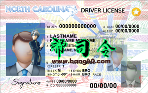 美国北卡罗来纳州 PSD 格式的驾驶执照模板（新 1200 DPI）USA North Carolina driving license template in PSD format (New 1200 DPI)-帮司令