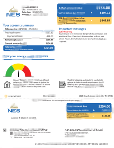 美国NES电力公司账单模板（Word和PDF格式）USA NES Electric Utility Bill Template in word and pdf format-帮司令