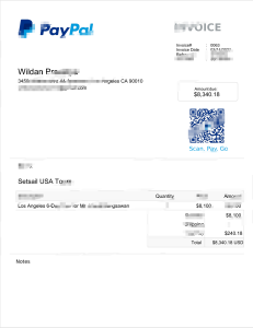 全球 PayPal 发票模板（Word 和 PDF 格式）Global PayPal Invoice Template in word and pdf format-帮司令