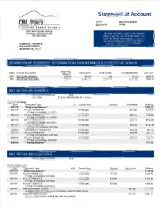 USAA银行支票账户对账单模板（Word和PDF格式）USAA Bank Checking Statement Template in word and pdf format-帮司令