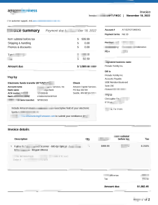 美国亚马逊企业发票模板(Word 和 PDF 格式)United States Amazon Business Invoice Template in word and pdf format-帮司令
