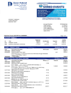 美国多佛联邦信用社账户对账单模板(Word 和 PDF 格式)USA Dover Federal Credit Union Account Statement Template in word and pdf format-帮司令
