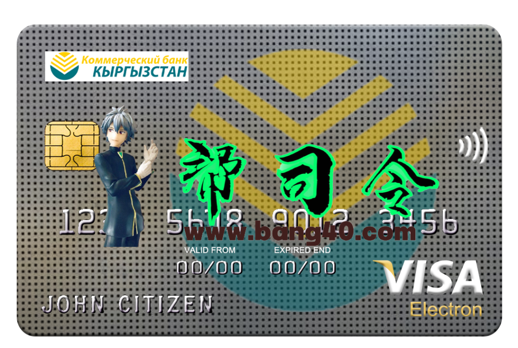 吉尔吉斯斯坦 Kirgizbank Visa Electron 卡 PSD 模板