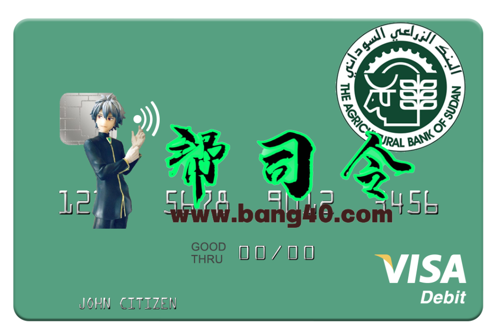 苏丹农业银行 Visa 借记卡 PSD 模板