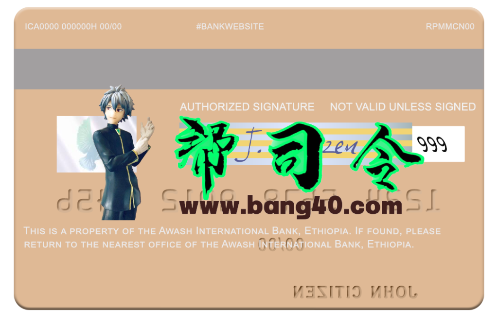图片[2]-埃塞俄比亚阿瓦什国际银行Visa借记卡PSD模板