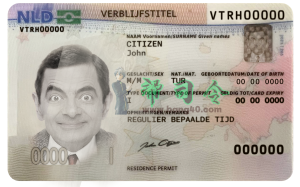 荷兰居留许可卡 PSD 模板Netherlands Residence Permit Card PSD Template-帮司令