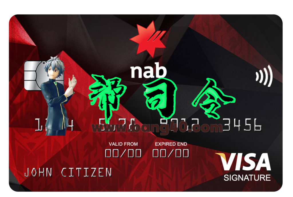 美国 NAB 银行 Visa Signature 卡 PSD 模板