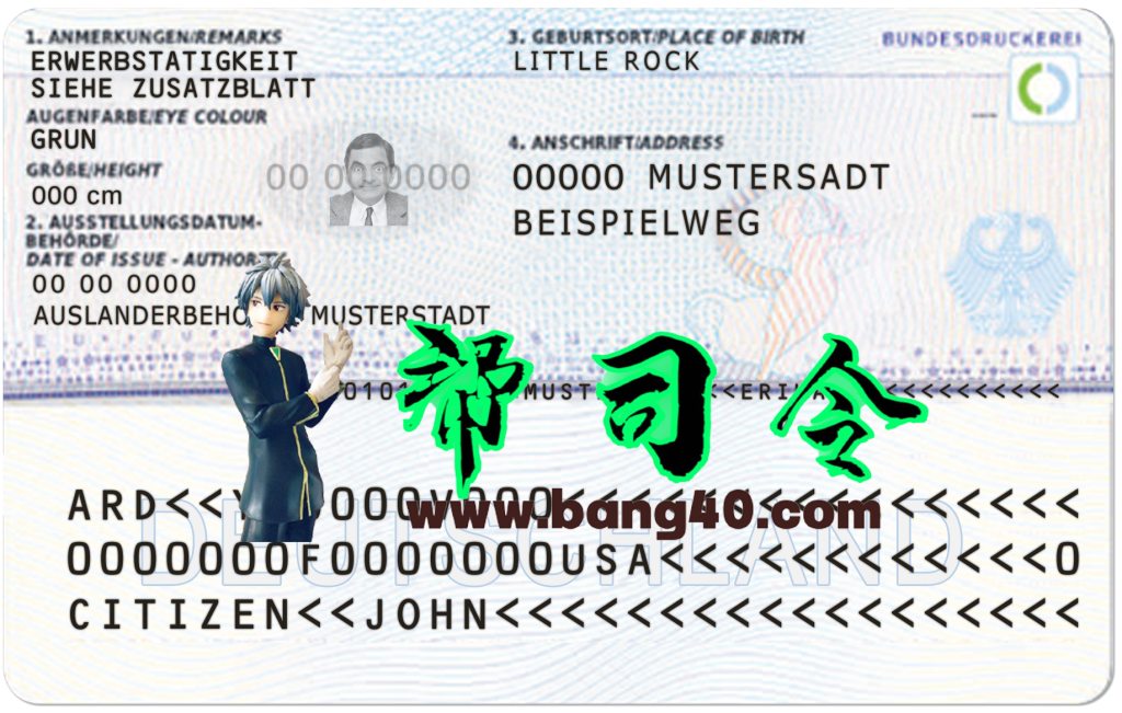 图片[2]-德国新款居留许可卡模板（PSD格式）