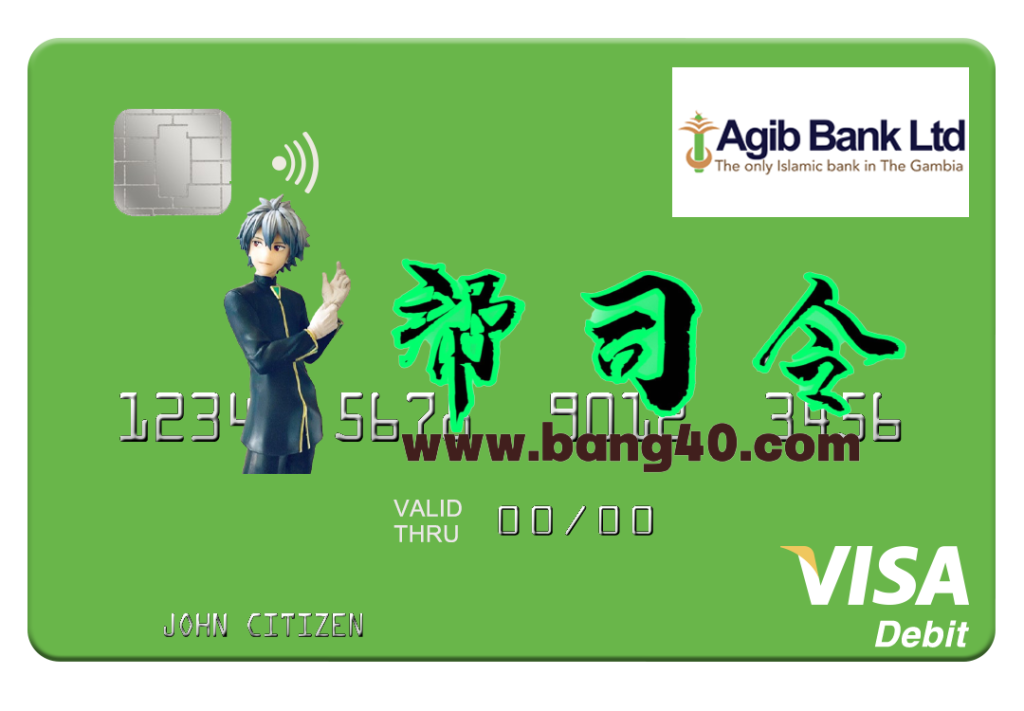冈比亚阿拉伯冈比亚伊斯兰银行 Visa 借记卡 PSD 模板