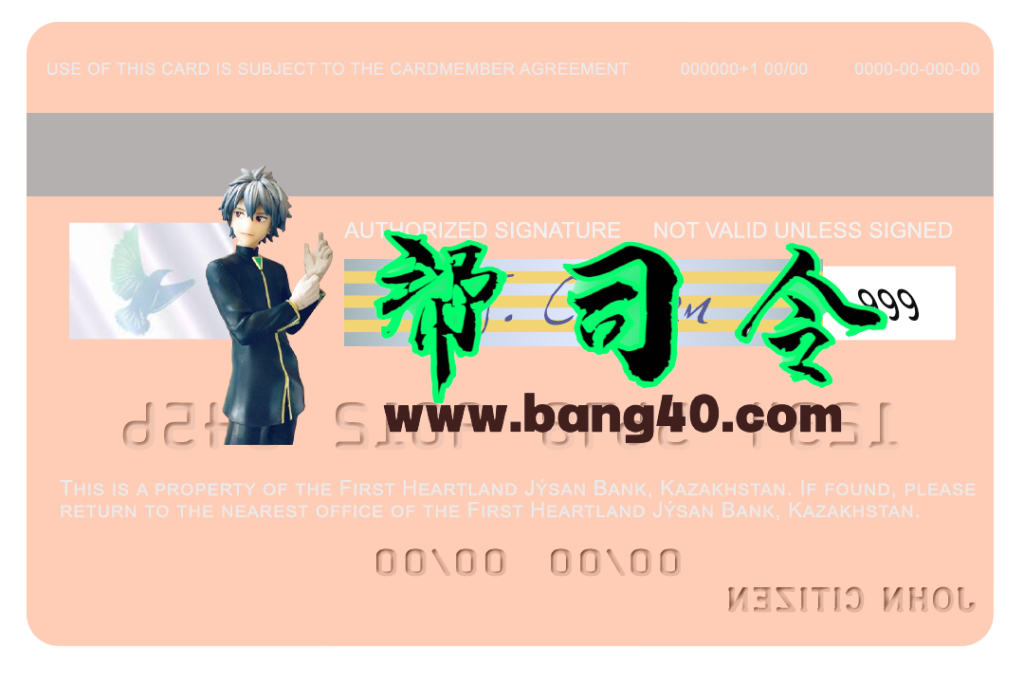 图片[2]-哈萨克斯坦第一心脏地带吉桑银行 Visa 卡 PSD 模板