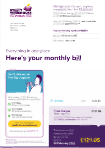 英国公用事业仓库多服务账单模板United Kingdom Utility Warehouse Multi-Service Bill Template-帮司令