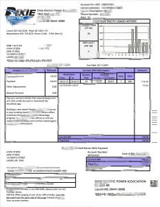 美国密西西比州迪克西电力公司账单 Word 和 PDF 模板USA Mississippi Dixie Electric Utility Bill Word And PDF Template-帮司令