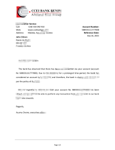 赤道几内亚 CCEI 银行 贝宁银行账户推荐信模板Equatorial Guinea CCEI Bank Benin Bank account Reference Letter Template-帮司令