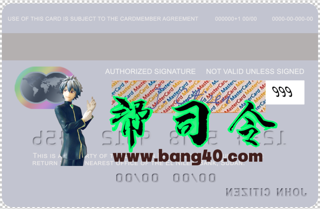 图片[2]-苏丹尼罗河银行万事达卡模板