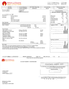 美国密歇根州天然气公用事业账单 Word 和 PDF 模板USA Michigan Gas Utilities Utility Bill Word And PDF Template-帮司令