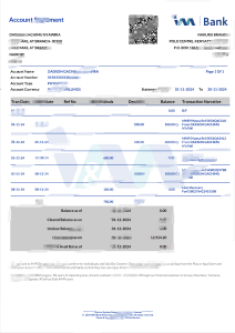 肯尼亚I&M银行账户对账单模板（Word和PDF格式）Kenya I&M Bank Account Statement Template in word and pdf format-帮司令