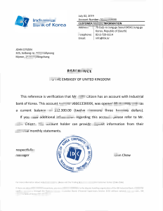 韩国产业银行推荐信模板Korea Industrial Bank of Korea Bank Reference Letter Template-帮司令