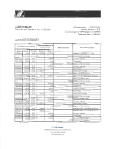 斯洛伐克塔特拉银行对账单 Excel 和 PDF 模板版本 2Slovakia Tatra Bank Statement Excel and PDF Template Version 2-帮司令