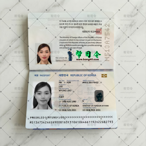 韩国最新版1:1复刻高清护照PSD模板2021年至今|The latest version of South Korea’s passport from 2021 to present-帮司令