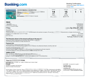 马尔代夫酒店预订确认模板（Word 和 PDF 格式）Maldives Hotel Booking Confirmation Template in word and pdf format-帮司令