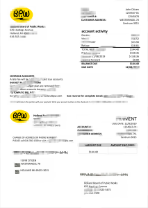 荷兰BPW水电费账单Word和PDF模板Dutch BPW water and electricity bill Word and PDF templates-帮司令