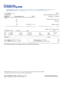 泰国曼谷银行对账单模板Thailand Bangkok Bank Statement Template-帮司令