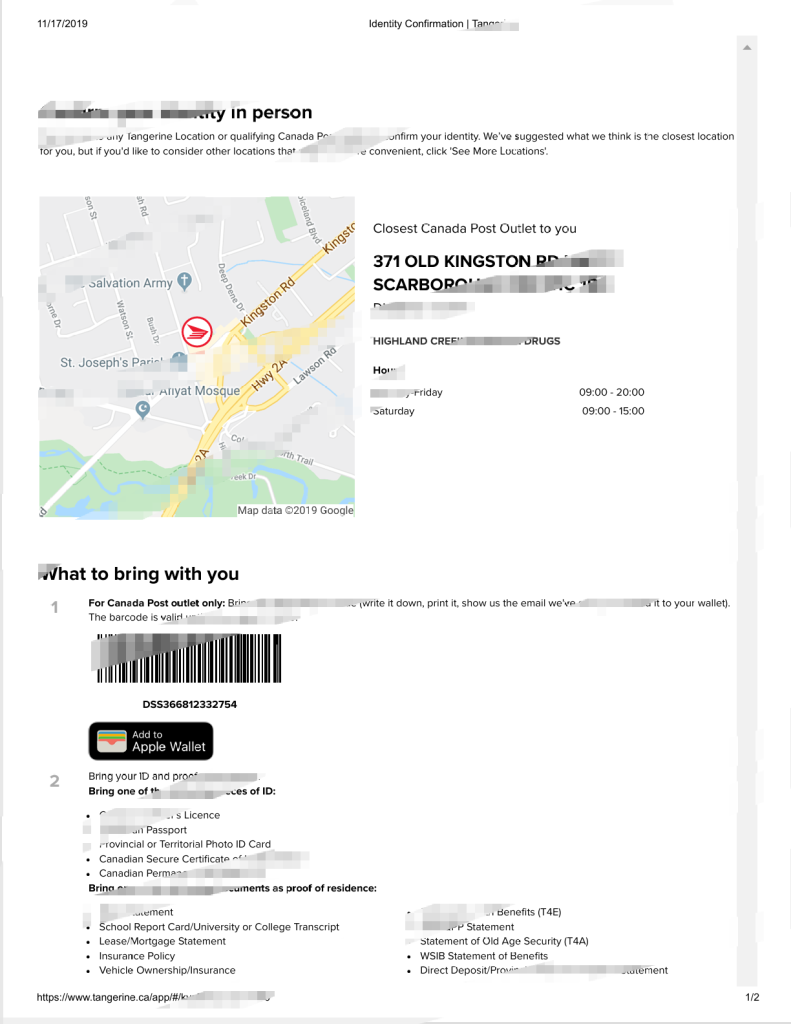 加拿大橘色可编辑身份确认模板，提供 Word 和 PDF 格式，共 2 页