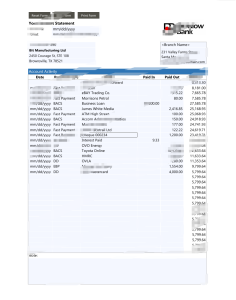 美国比克斯洛银行账户对账单模板（Word 和 PDF 格式）USA Bickslow Bank Account Statement Template in word and pdf format-帮司令
