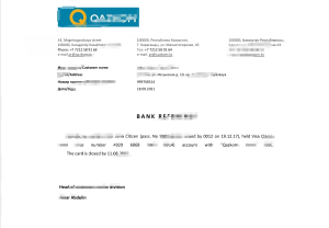 哈萨克斯坦Qazkom银行推荐信模板第二版Kazakhstan Qazkom Bank Reference Letter Template Version 2-帮司令