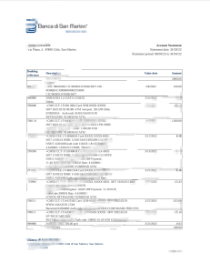 圣马力诺银行银行对账单模板San Marino Bank Statement Template-帮司令