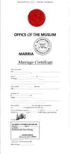 孟加拉国结婚证书模板（Word 和 PDF 格式）Bangladesh Marriage Certificate Template in word and pdf format-帮司令