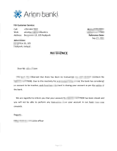 冰岛阿里昂银行推荐信模板版本 2Iceland Arion Bank Reference Letter Template Version 2-帮司令